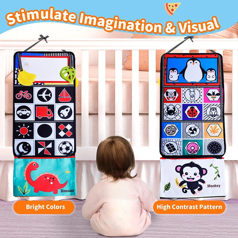 Montessori Baby in bianco e nero cartone animato Ha Ha specchio libro genitore-figlio interattivo precoce educativo per bambini giocattoli sensoriali regalo