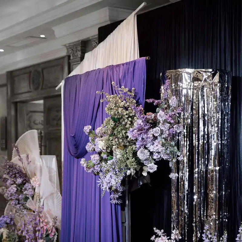 New party wedding cloth mantle bracket inclined wrought iron cloth mantle background rack multi-functional special shelf