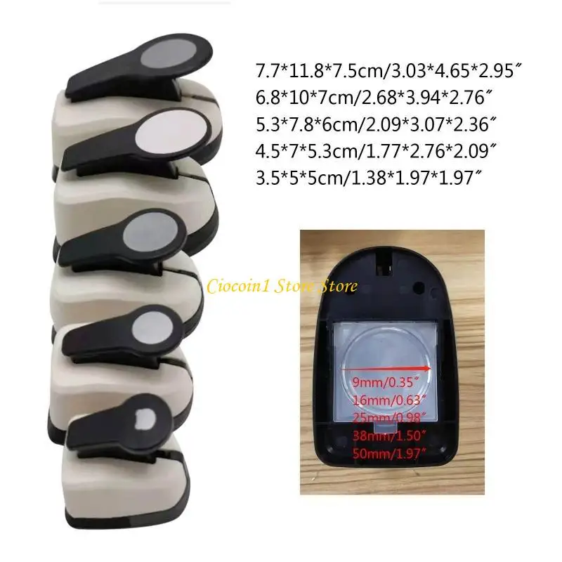 A3PC Craft Paper Round Hole Puncher Paper Cutter for Kids Adult Birthday Card Making DIY Scrapbooking Album Decoration