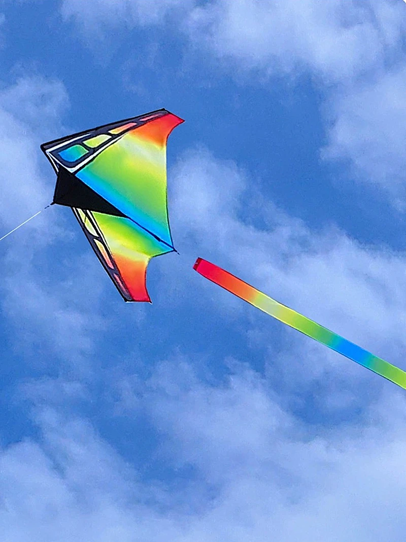 Desenhos animados Rainbow Sky Bow Kite, Pano divertido ao ar livre, Windsock String, Big Wind Kite, Celebridade Internet, Celebridade Internet, Frete Grátis