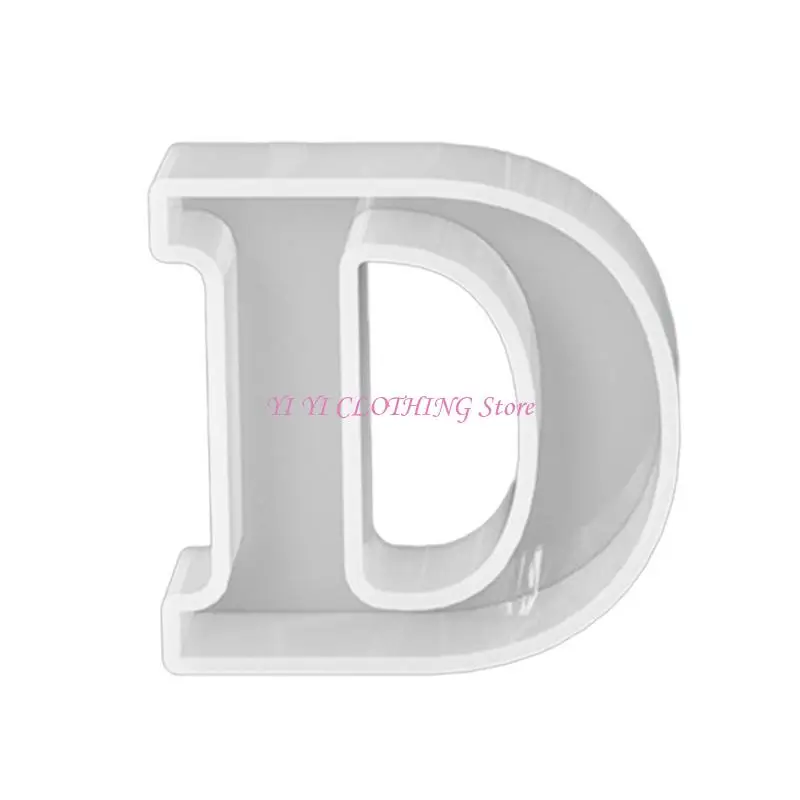 

N5KF Silicone Keychain Moulds Pendant Molds Letter Shaped Hand-Making Jewelry Tools