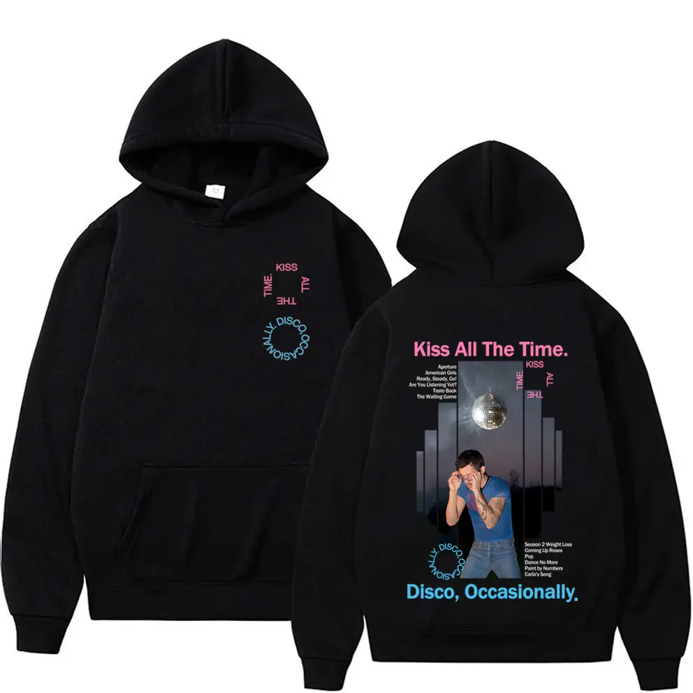 

Kiss All The Time Disco Occasionally Album Graphic Hoodie Men Women Fashion Pop Music Sweatshirts Oversized Streetwear Unisex