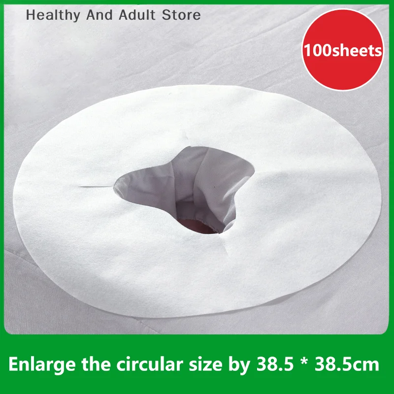 100pcs Spa Salon Disposable Massage Face Rest Cushion Covers Cradle Sheets Headrest Pillow Paper Massage Face Cradle Table Cover