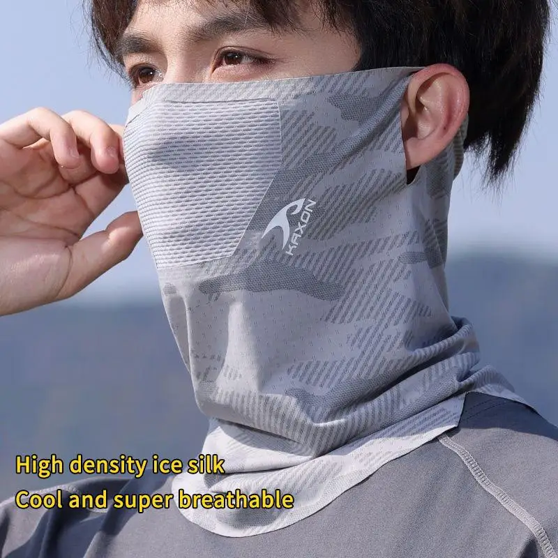 Summer Sunscreen Ice Silk Mask Neck UV Protection Face Cover Sunscreen Face With Brim Outdoor Cycling Sun Protection Hats Caps