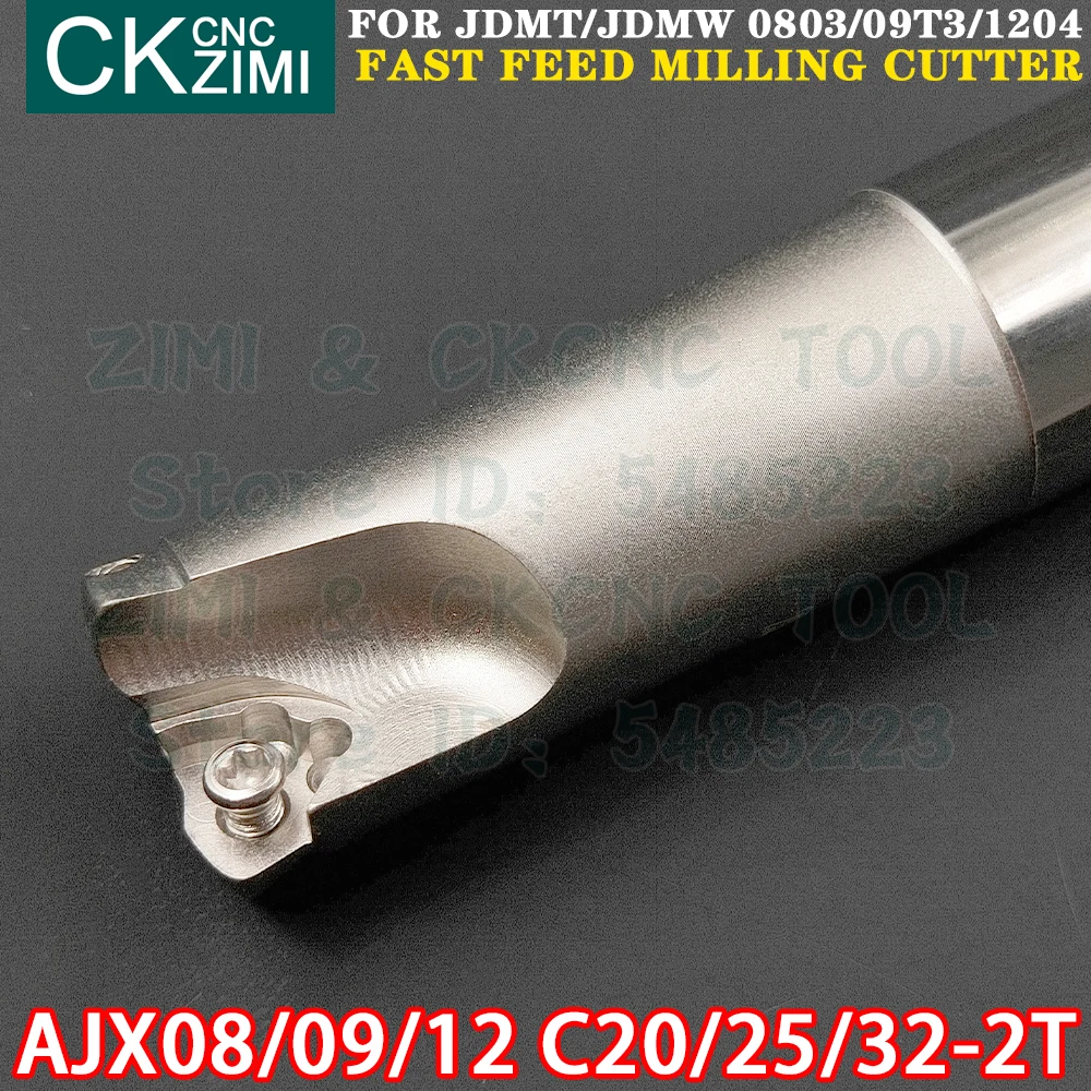 AJX08 AJX09 AJX12 C20/C25/C32 150/200/250/300mm 2T Fast Feed Milling Tool Holder Milling Cutter Indexable Tools for JDMW Inserts