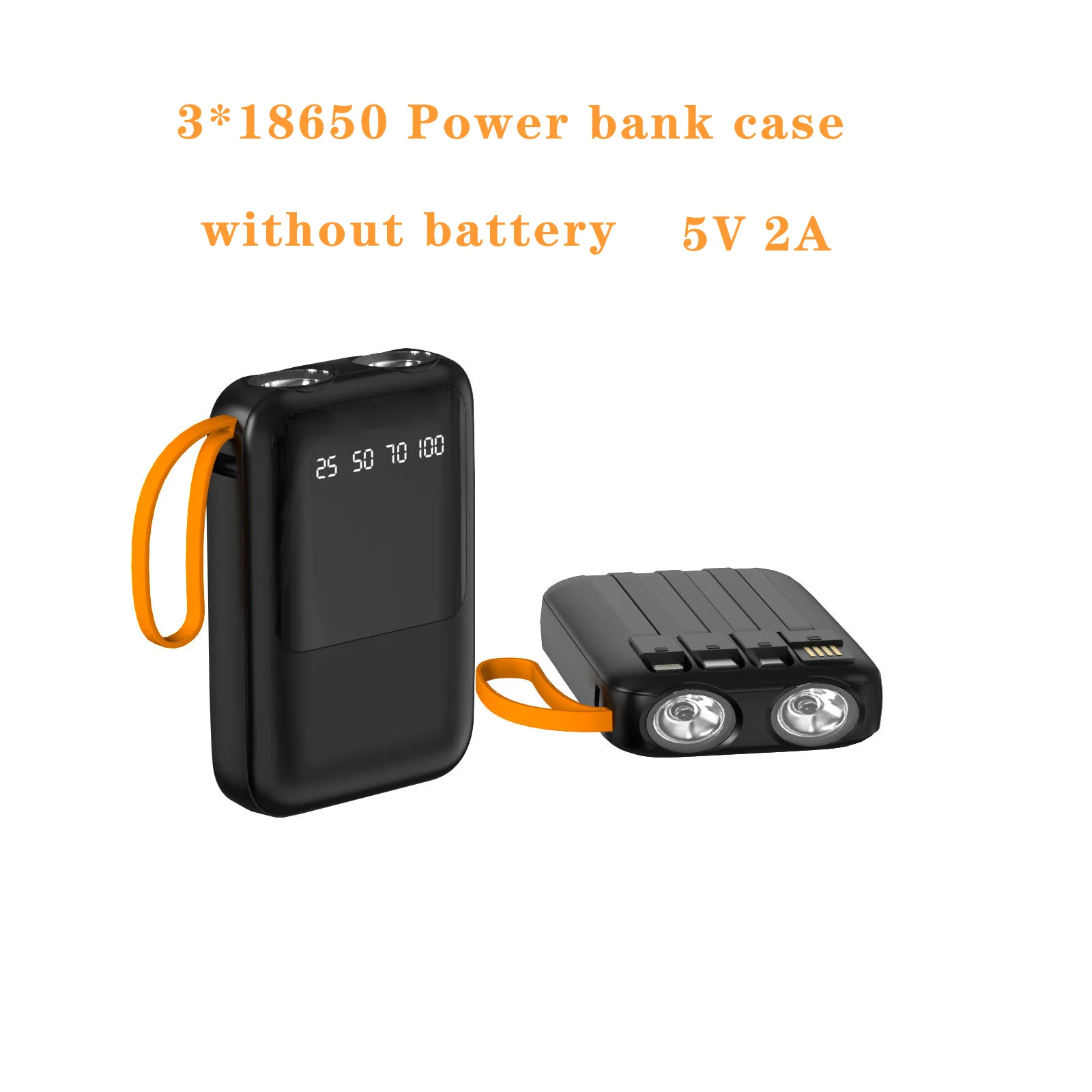 Pop DIY Power Bank Case 3*18650 Battery Charge Storage Box 5V Dual USB Digital Display Charging Case For Smart Phones Battery Ho
