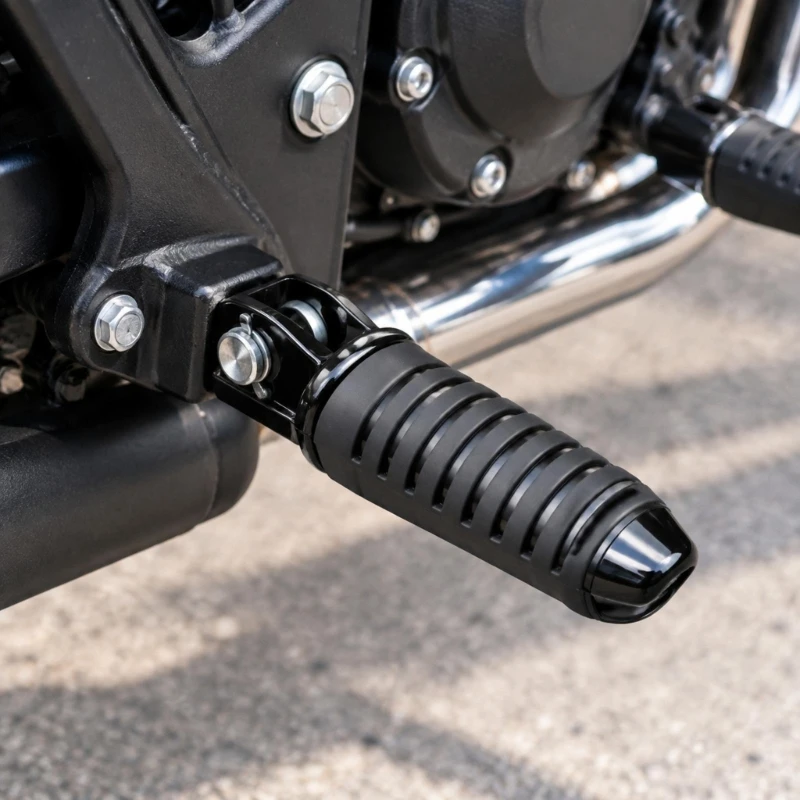Motorcycle Front Foot Pegs for GSX1300R 1999-2019, Grooved Contact Areas with Mounting Forks and Aligned Pin Holes X37F