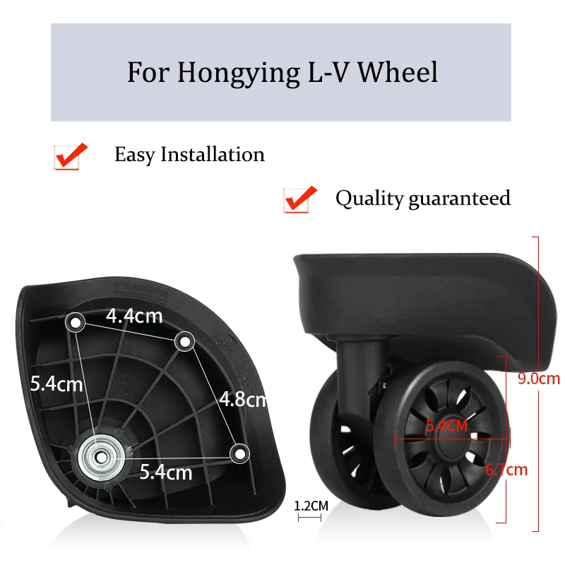 

For Hongying L-V Universal Wheel Replacement Suitcase Silent Smooth Shock Absorbing Durable Convenient Accessories Caster Wheels