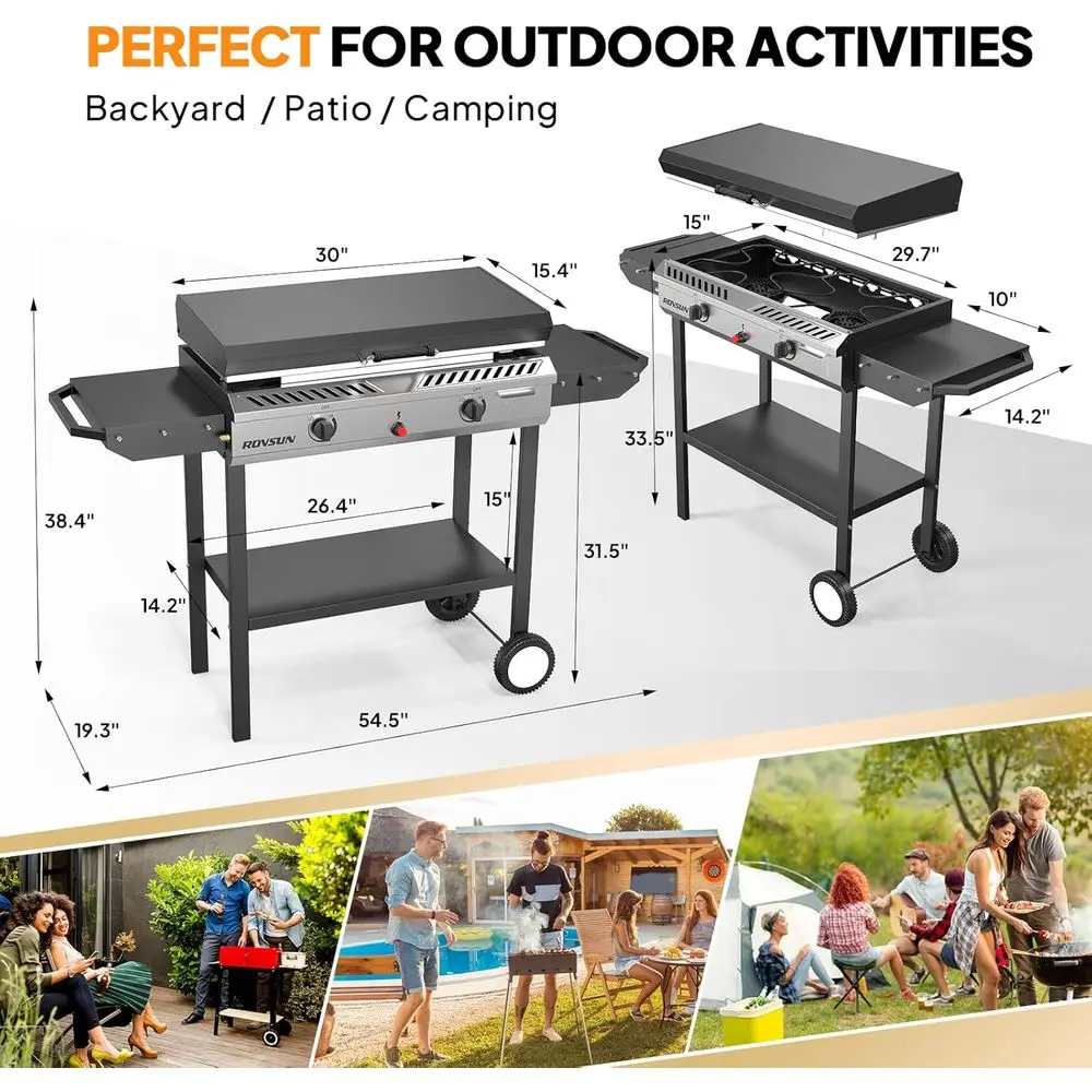 150,000 BTU Outdoor Propane Gas Stove with Auto-Ignition, Regulator, and Shelf for Patio Cooking, Brewing, and Frying