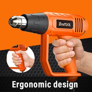 Heat Gun,2000W Professional with Dual Temperature Settings,Double Heating Wire 60℃-600℃,Fast Heat Hot Air Gun Kit with 4 Nozzles