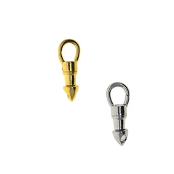 2 pcs 24mm Korea mini small Solid 304 stainless steel bullet  Pocket Watch Swivel Clip pring Snap Hook Buckle clasp Gold plate