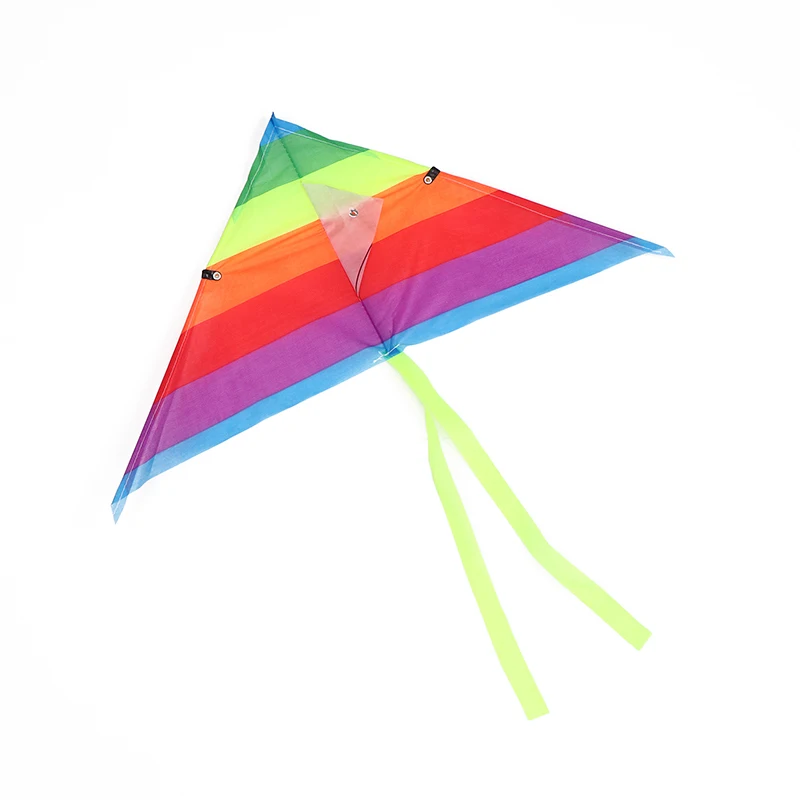 New Colorful Triangle Rainbow Kite Flying Toys Kite For Children Kids With 30M Kite String Kids Outdoor Fun Sports Kites Toys