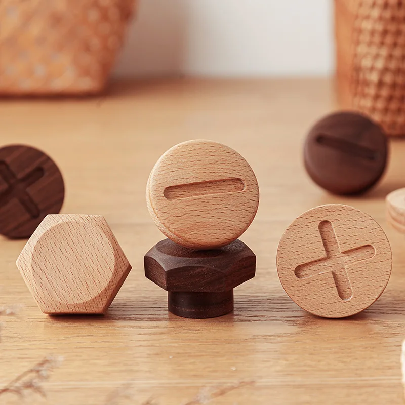 

Children's wardrobe handle, modern high-end cute wardrobe cabinet, kitchen drawer, solid wood circular handle cabinet door