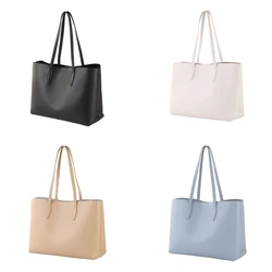 Shopping Shoulder Bag Large Capacity Tote Bags Women Girl PU Bag Lady Purse Fashion Casual Solid Color Shopper Handbag