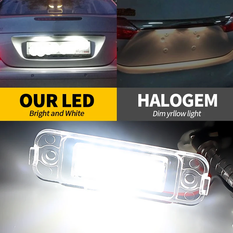 2PCS for Mercedes ML-Class W163 1998 1999 2000 2001 2002 W164 2006 2007 2008 2009 2010 LED Number License Plate Light