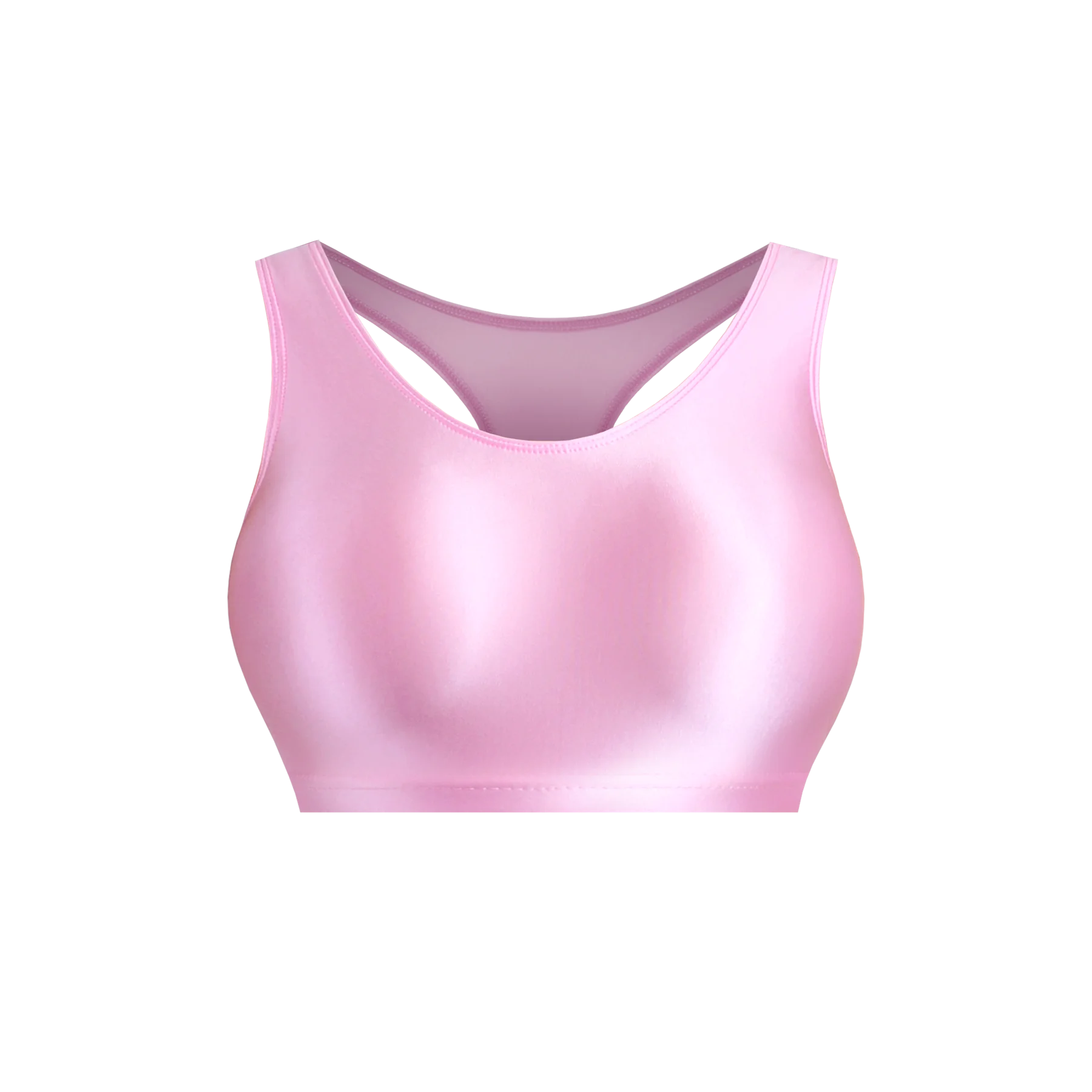 Women Round-Neck Tank T-Shirt Shiny Satin Glossy Tops Summer Blouse Yoga Fitness Vest Camisole