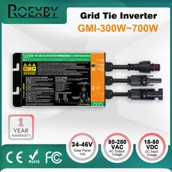 300W 350W 500W 600W 700W Micro Inversor Varanda Solar PV Grid Tie System para uso doméstico Entrada MPPT DC18-50V Solar AC110V-240V