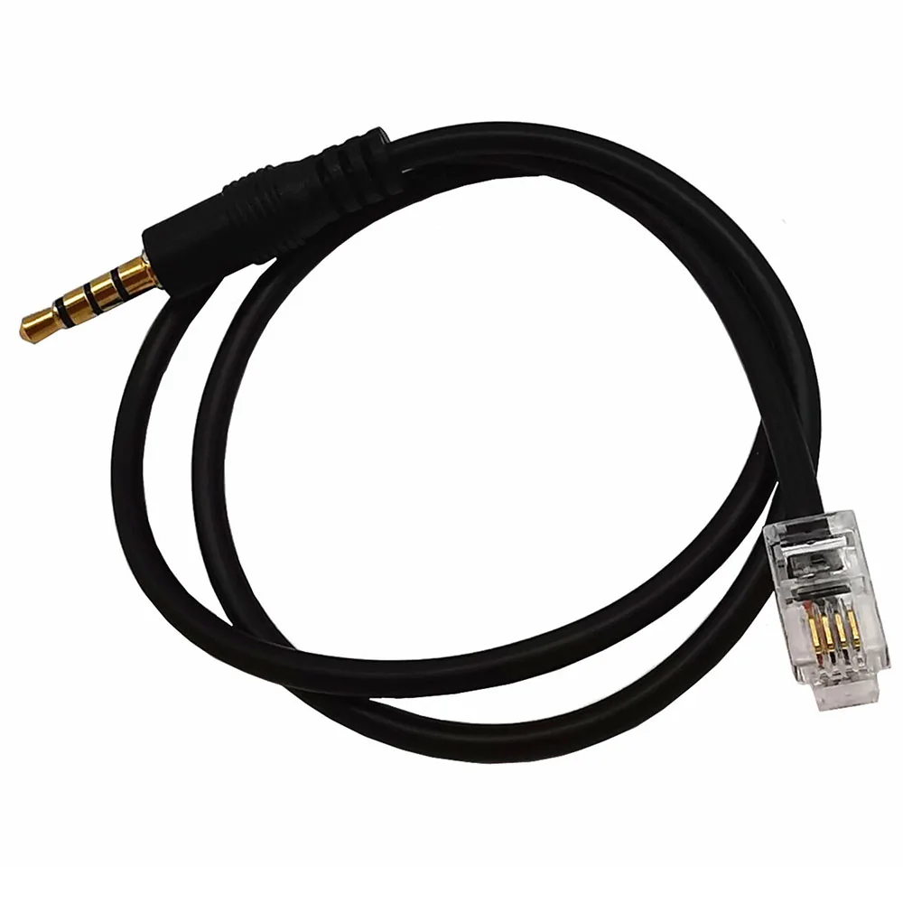 Telephone line, telephone stand adapter, 3.5mm male Bluetooth earphones, RJ9 crystal Head, 4P4C Mobile Audio Conversion Cable