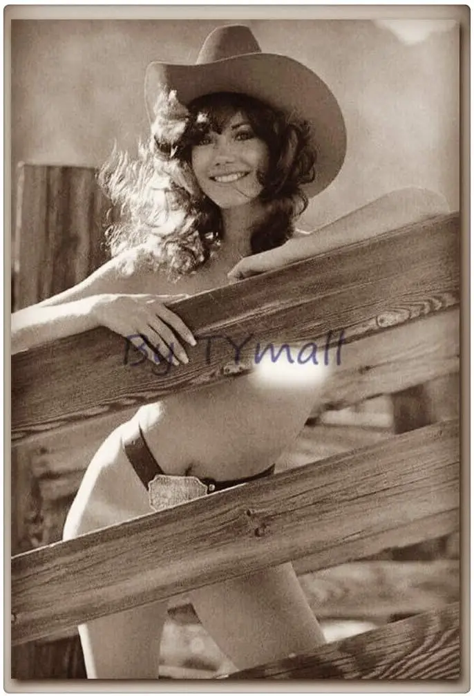 TYmall Vintage Look Pinup Girl Cute hot cowgirl Metal Poster Man Cave Garage Car Decor Tin Sign 8X12 Inch sign