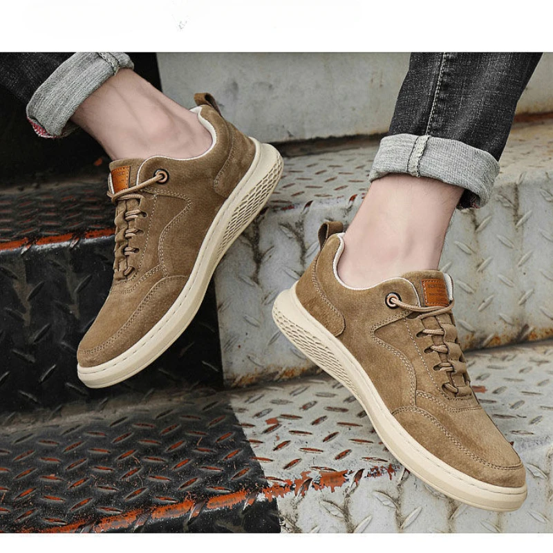 New product spring 2025 high-quality men run Casual Shoes outdoors Men board shoes fashion pu leather sneakers zapatillas hombre