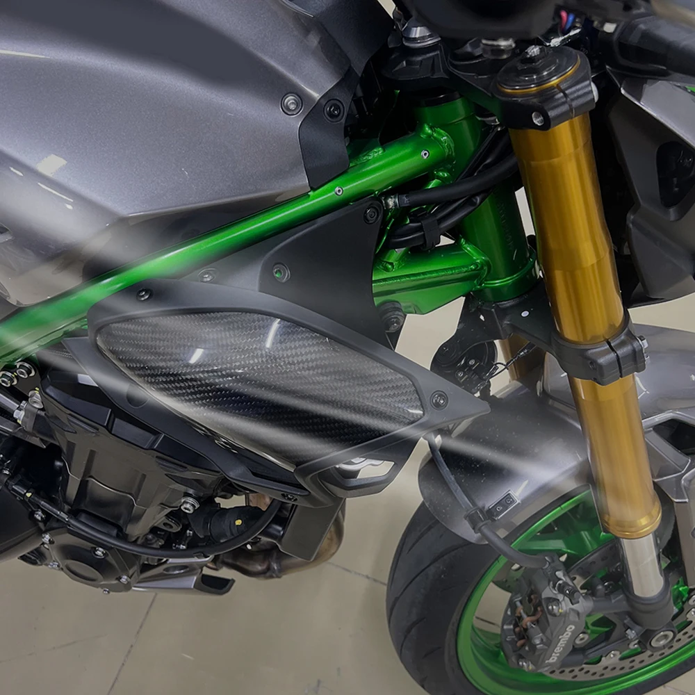 For Z900 Z900SE carbon fibre Air Inlet Cover Side Gas Guard Accessories Water Tank Left & Right Side Panel Shell Cover 2025 2026