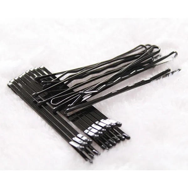 5Pack Black Hair Bobby Bulk Strong Nipping Hairpin for Women Hairstyle Wedding Birthday Daily Use Long Straight Hair Clips