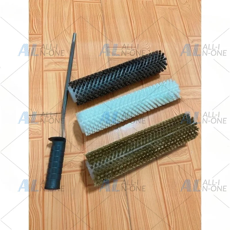 30CM Ski Snowboard Waxing Roller Brush Set with Nylon Horse Hair And Copper Wire Electric Roto Brush for Skiing Equipment
