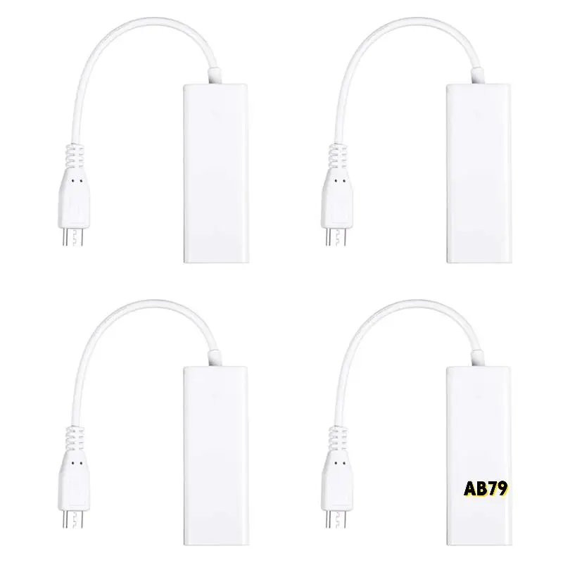 4X Mini USB 5 Pin 10/100 Mbps RJ45 LAN محول إيثرنت للكمبيوتر اللوحي