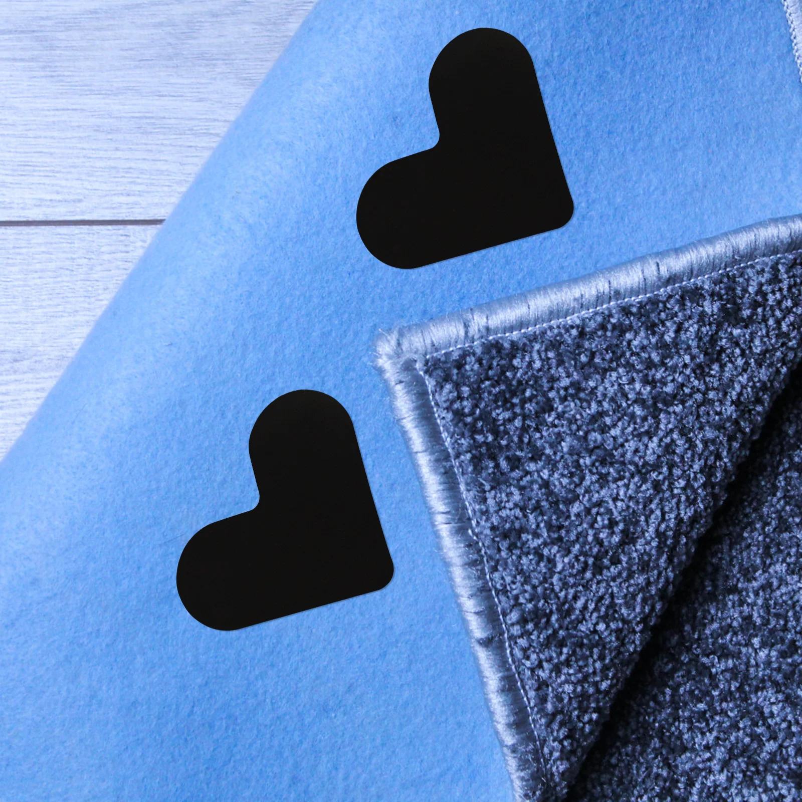 Cinta de alfombra de doble cara para alfombras, pegatinas antideslizantes, herramienta de fijación de agarre para uso en interiores y exteriores, mantiene las alfombras se colocar, 16 Uds.