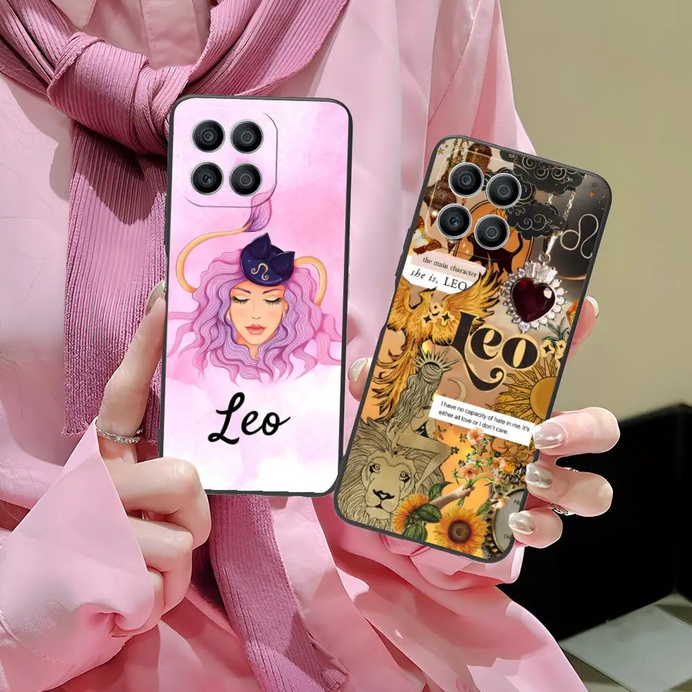 حافظة هاتف محمول بعلامة زودياك ليو لهاتف Honor 90 80 70 60 50 30 20 10 9 8 7 Pro S SE Lite 5G غطاء طباعة ملون فاخر جدًا #2