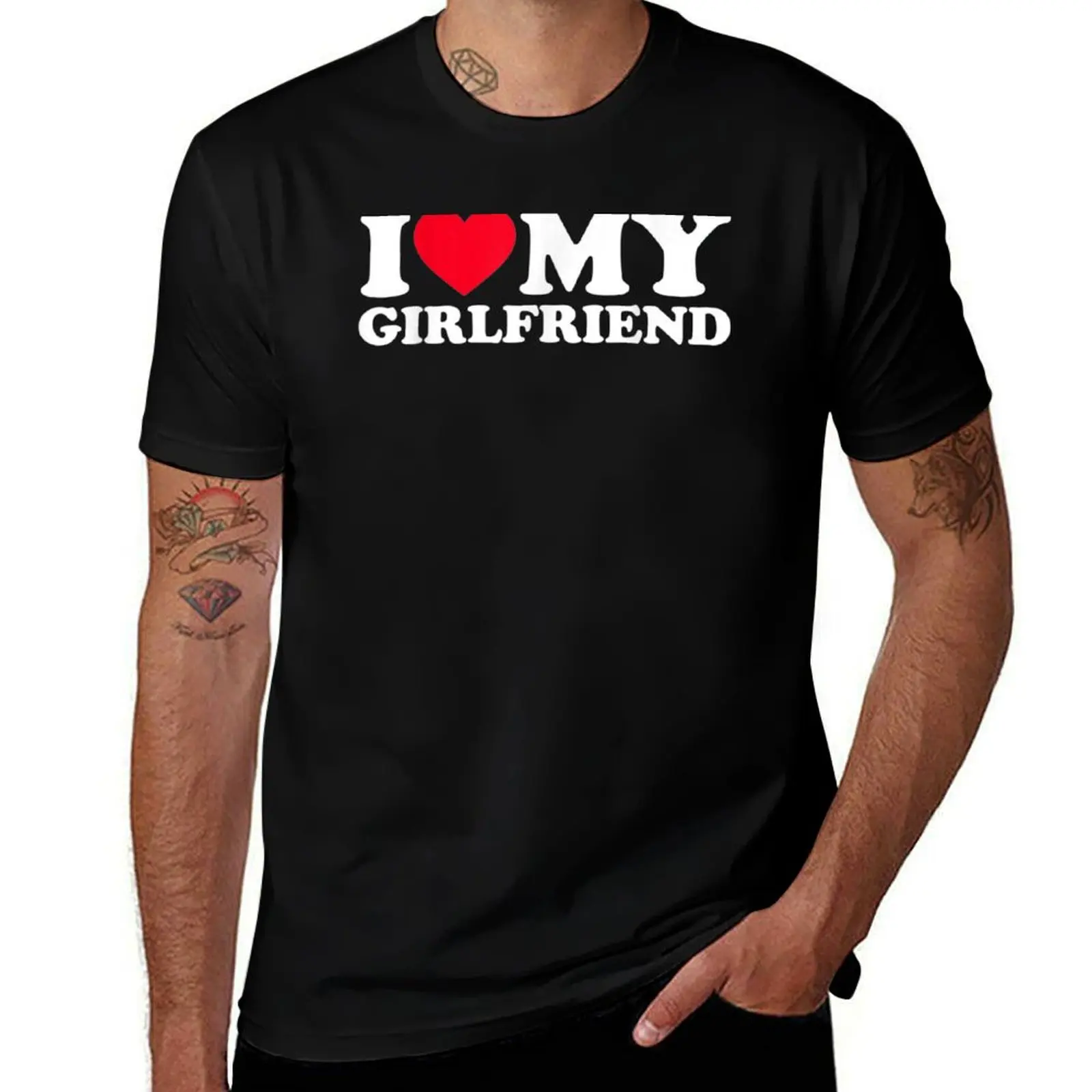 I Love My Girlfriend Shirt I Heart My Girlfriend Shirt GF T-Shirt rapper graphic tees plain quick-drying sweat shirts, men