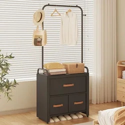 Floor-to-ceiling hanger Home bedroom Coat rack Multi-layer drawer Dust-proof storage cabinet Integrated drying rack