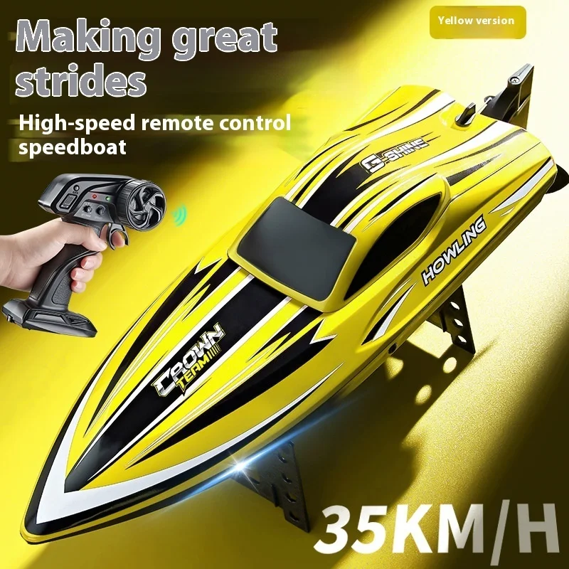 Barco RC de alta velocidad sin escobillas Hj818 818pro, Control remoto, 2,4G, 35-55 km/H, juguete acuático de alta potencia para mayores de 14 años