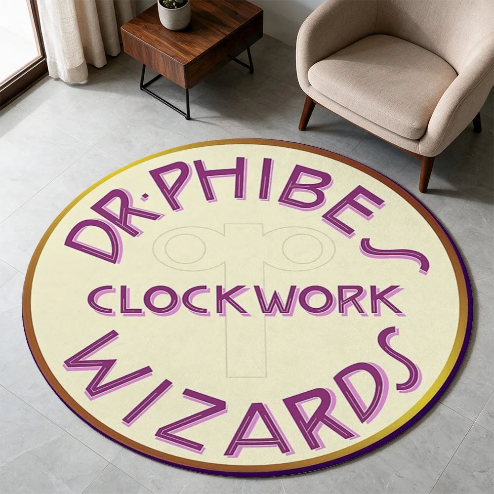 Harry Potter Clockwork Wizards Round Area Rug Magic Theme Housewarming Gift for Kids Nursery Decor