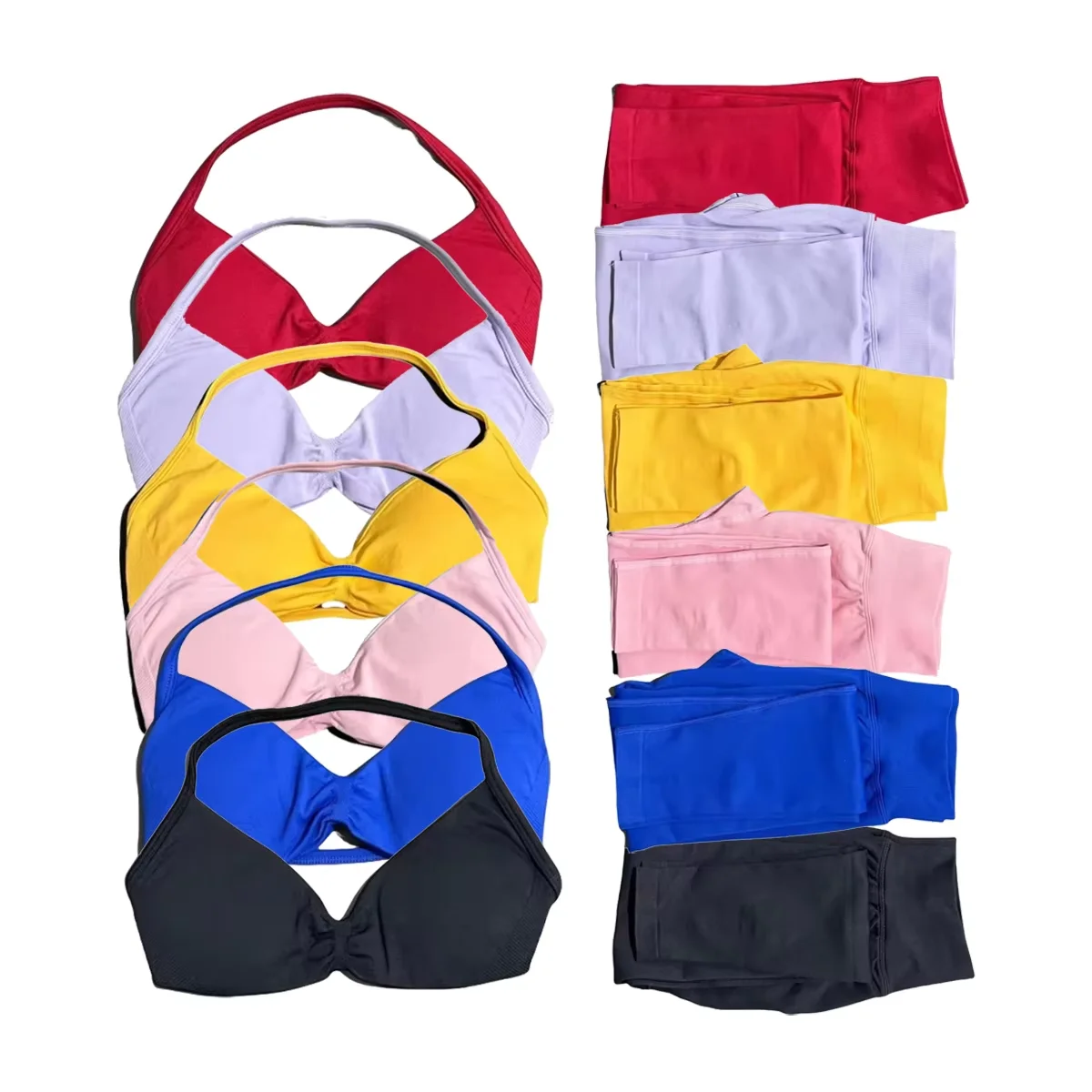 

2 шт. костюм для йоги, женский бесшовный бюстгальтер для йоги на шнуровке, топ с высокой талией, шорты для тренировок с царапинами, спортивный костюм, костюм для фитнеса