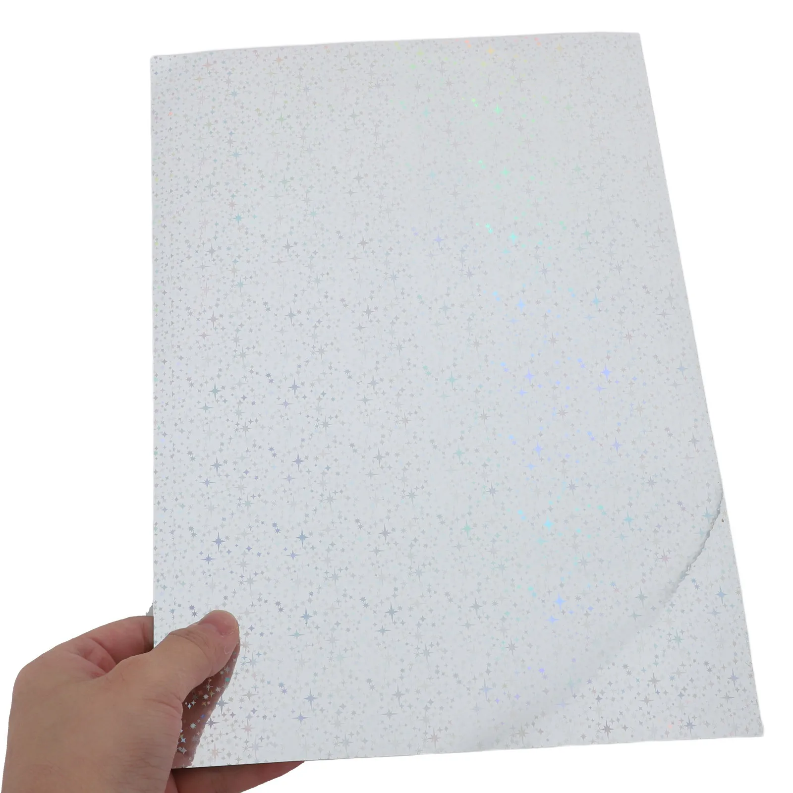 20Pcs Printable Holographic Paper A4 Size Self Adhesive Metallic Finish for Printer DIY Crafts Wedding Invitations Photo