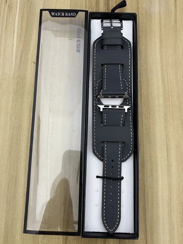 Strap for apple watch band 45mm 49mm 44mm 40mm 38MM 42mm Genuine leather bracelet watchband iwatch series 8 7 6 SE 5 4 3 Ultra