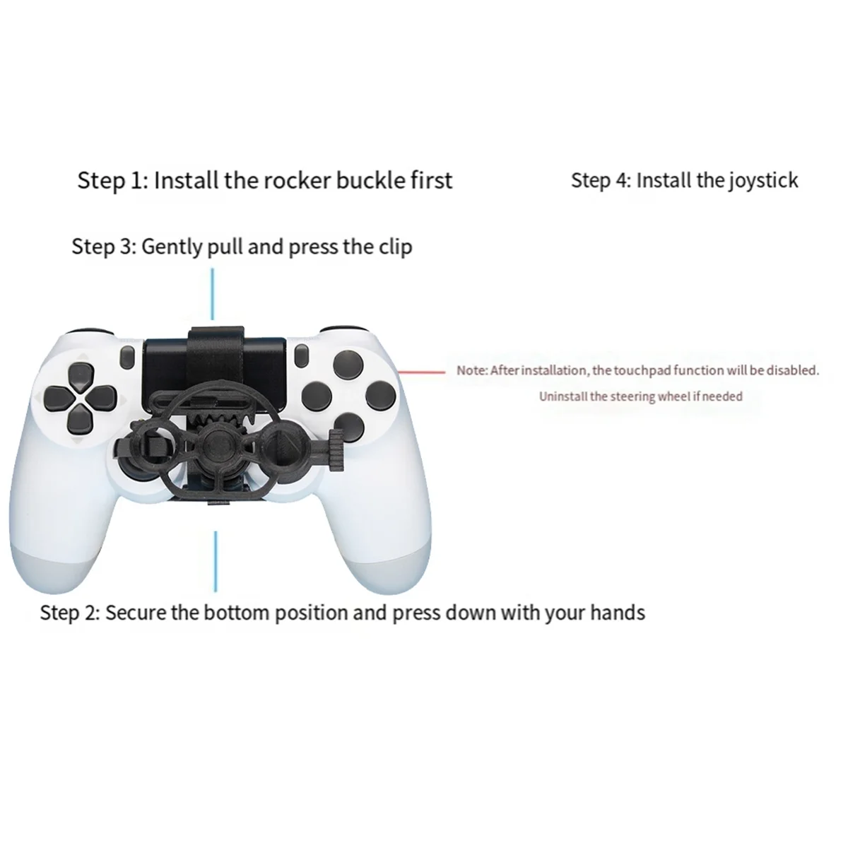 Y23A Gaming Racing Wheel Mini controller di gioco dello sterzo per accessori da gioco per controller 3D Sony PlayStation PS4