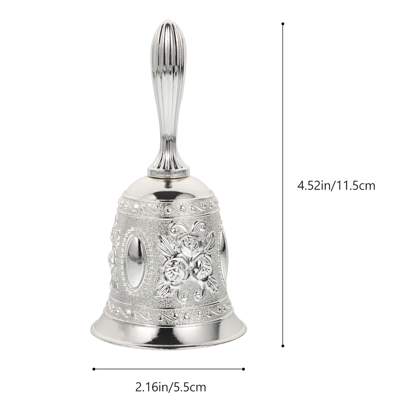 1Pcs Clear Sound Metal Hand Bell for Restaurant Bar Home Use Vintage Style Bar Dinner Bell Metal Dinner Bells Call Bells