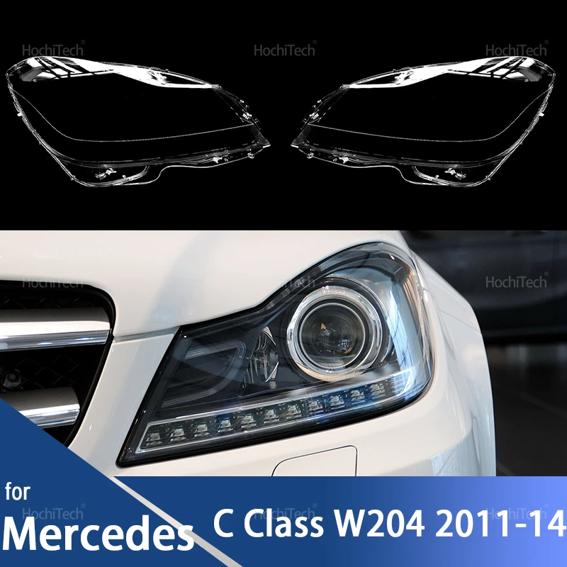 

Headlamps Lens Glass Shell Transparent Lampshade Shade Headlight Cover for Mercedes Benz C Class W204 2011-2014 C180 C200 C260