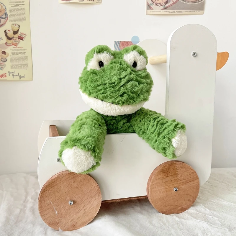 25cm pelzige Frosch puppe Stofftier niedlich lächelnd Frosch Plüsch tier Schlaf Plüschtiere beschwichtigen Geschenke für Mädchen