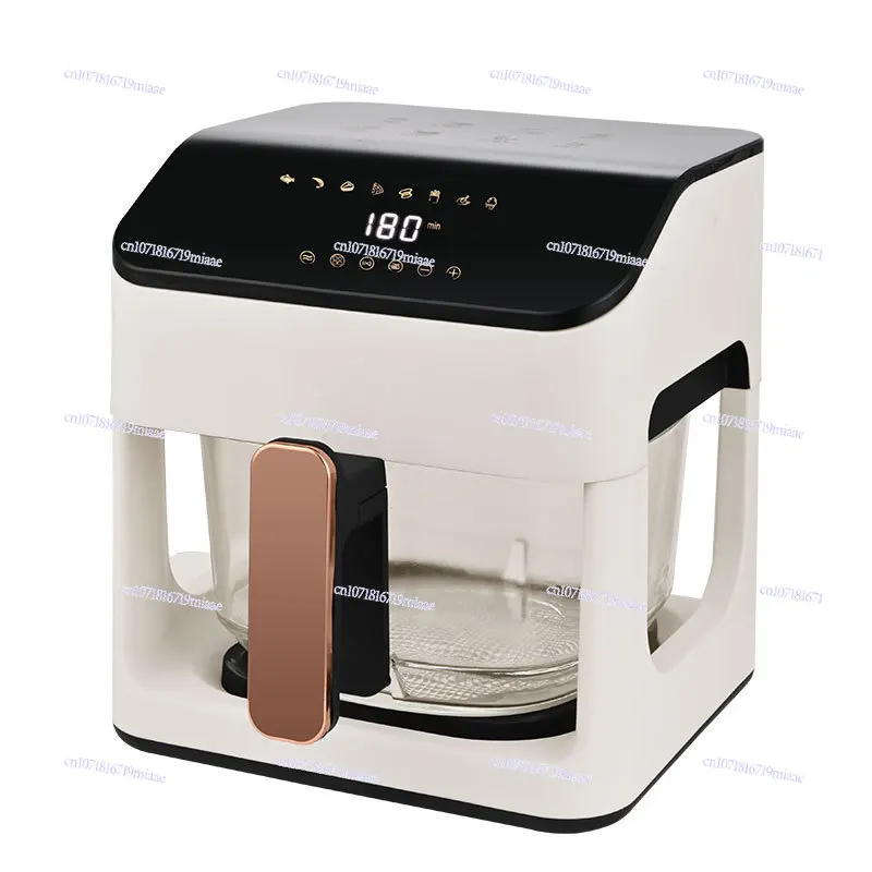 r Air fryer Intelligent temperature-controlled oven Household transparent visual full glass pan Automatic electric fryer