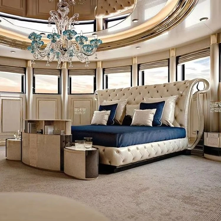&c Großhandel Super King Size Schlafzimmermöbel Neuestes Doppelbett Großes Gepolstertes Kopfteil Design Möbel