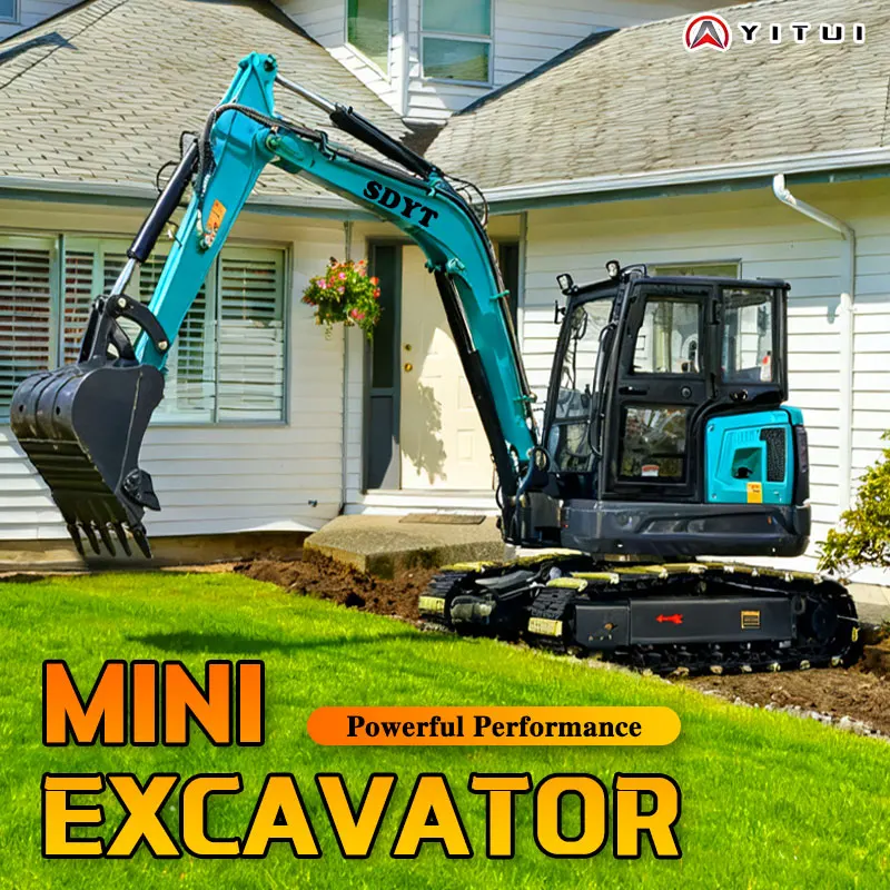 

New 5.6 Ton Customized Mini Excavator Foldable Boom Digging Crushing Trenching Excavating Dredging Wheel-Type