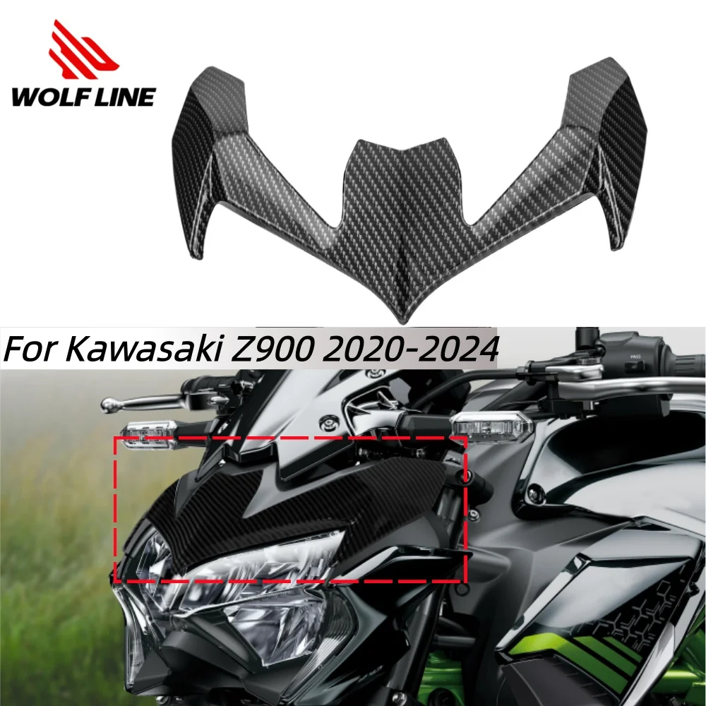 

Wolfline Front Beak Nose Fairing Cowl for Kawasaki Z900 2020-2024 2021 2023 Motorcycle Upper Headlight Panel Guard Anti-scratch
