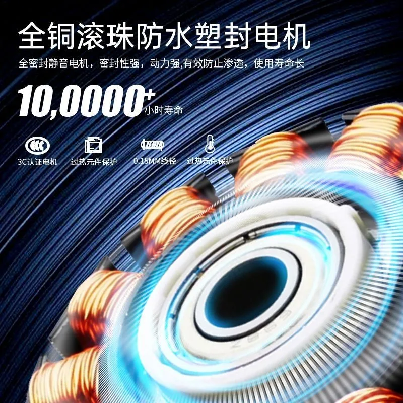 مروحة تهوية بمحرك مزدوج، سقف متكامل، مروحة عادم للمطبخ #6