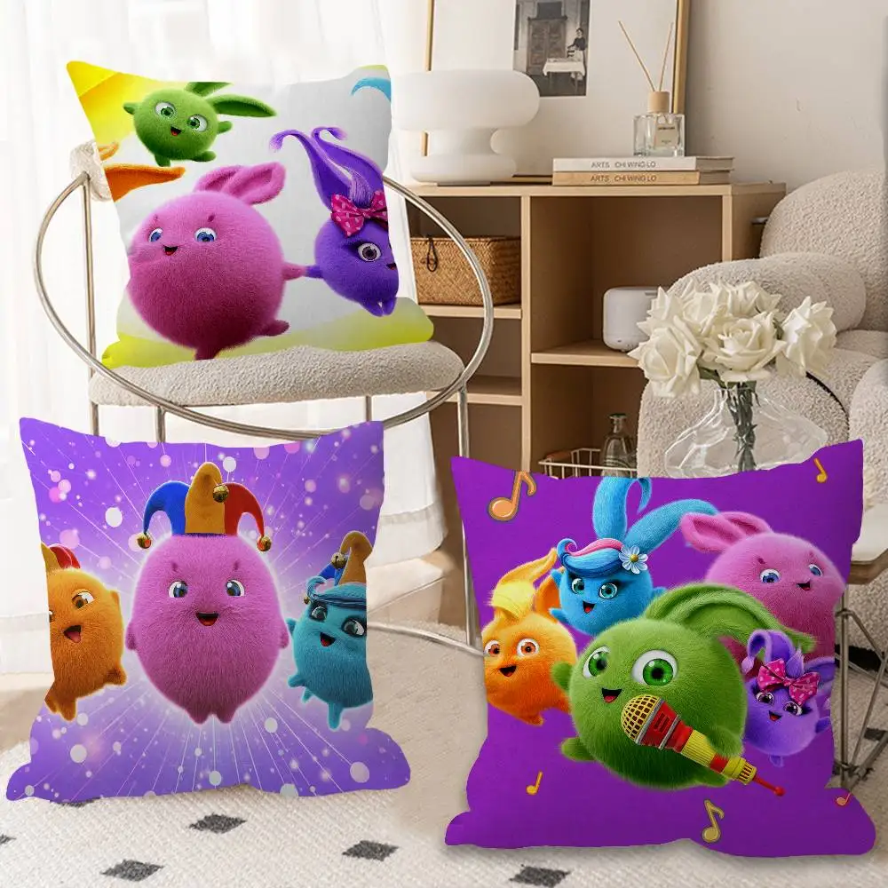 Sunny B-bunnies Cushion Cover Pillow Cover Decor Pillowcase Printed Cushion Case for Couch