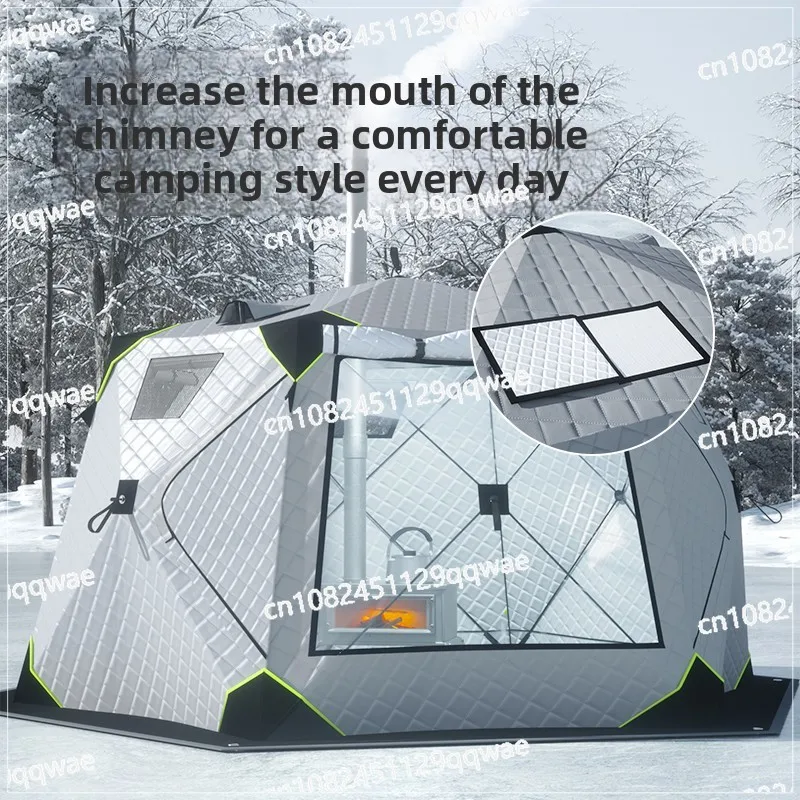 Ice Fishing Tent 260/330cm Thick, Warm and Windproof Suitable for Winter Outdoor Activities, Fishing and Other Outdoor Equipment