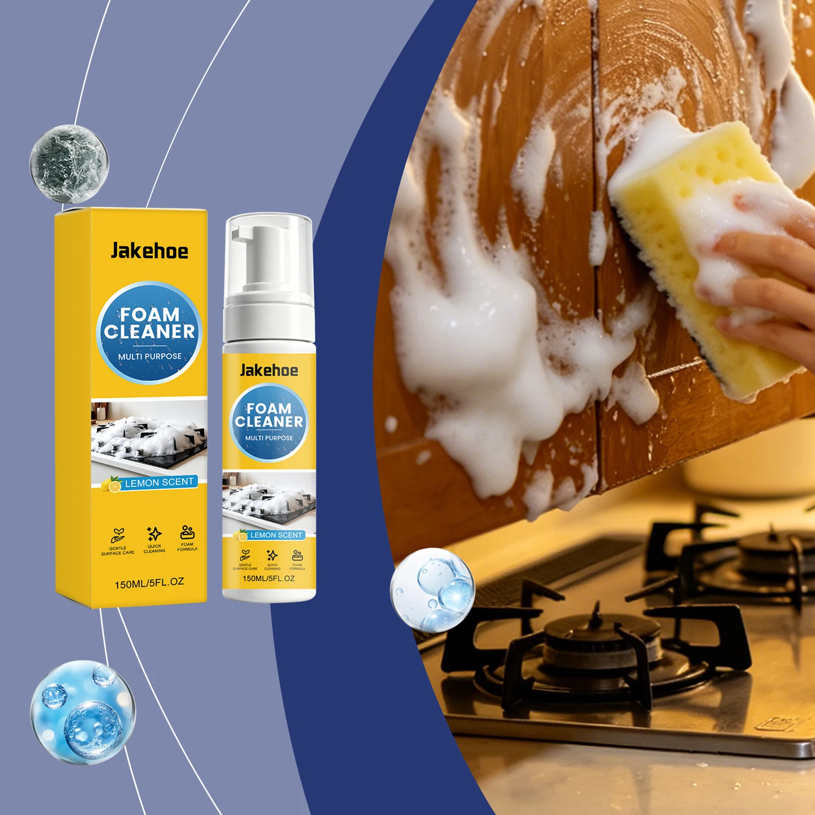 Foam Cleaner For Car Interior Non-Rinse Foam Car Detailing Essential Kit