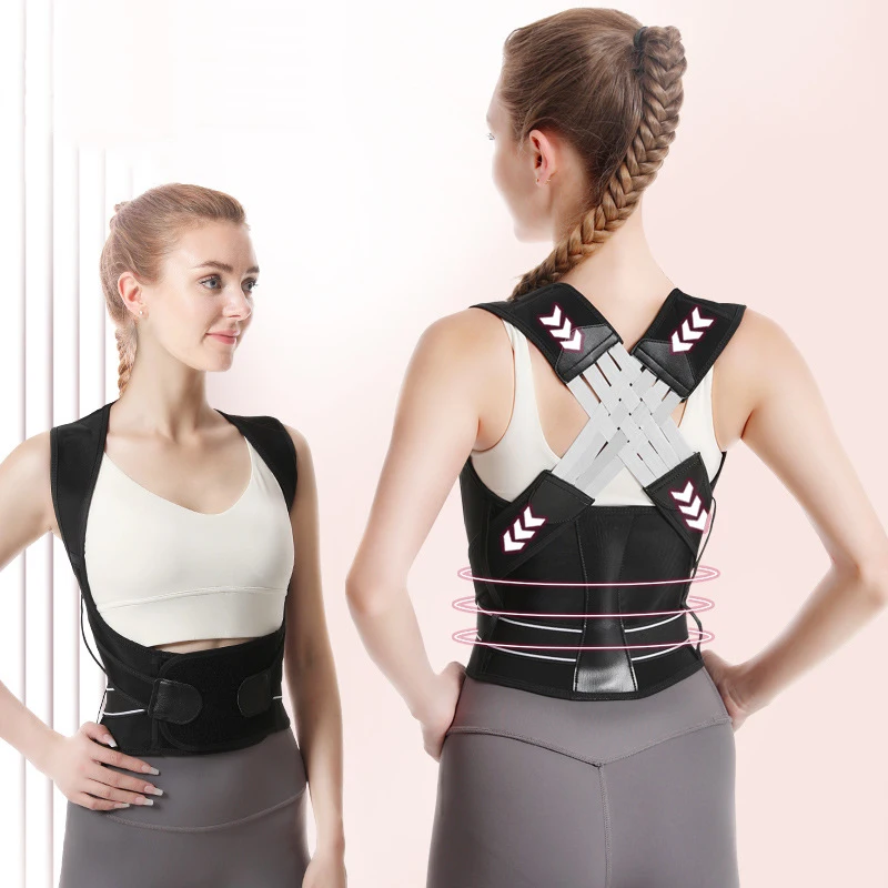 

Anti Hunchback Support Strap Breathable Mesh Back & Shoulder Support Brace with Clavicle Alignment,Hunchback Correction